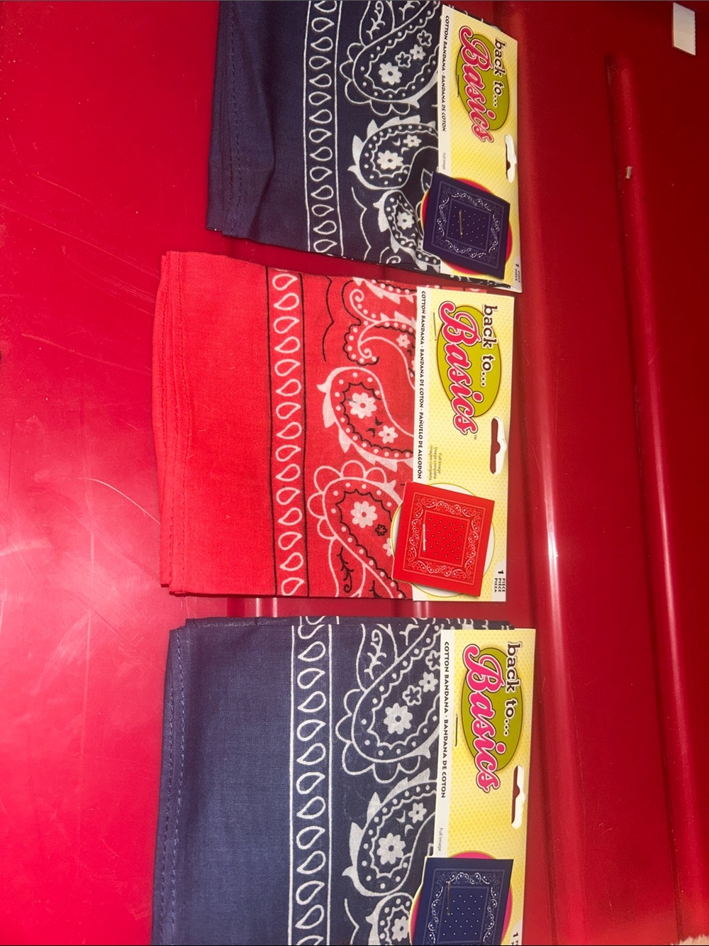 Bandana Set - Red & Navy Assorted
